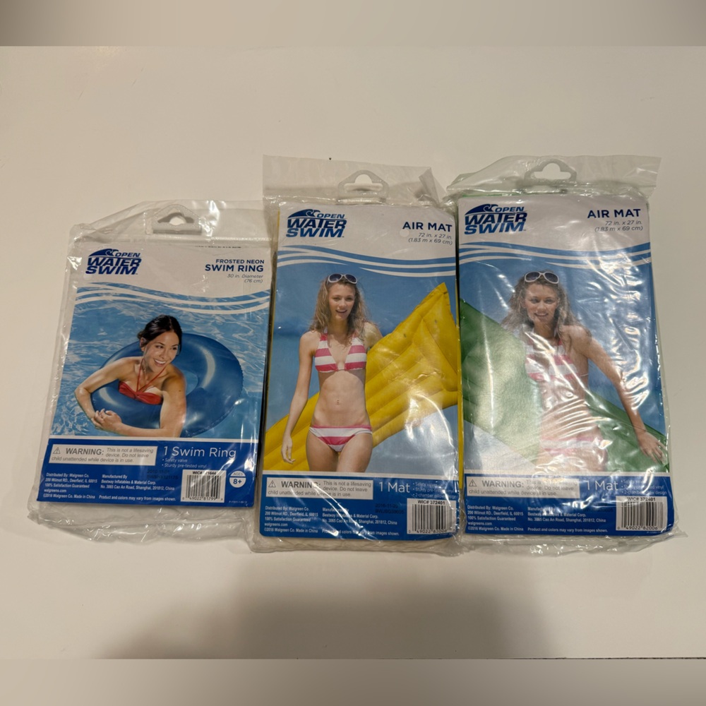 Open Water Swim Lot of 3 Inflatable Floaties NWT - New in Packaging